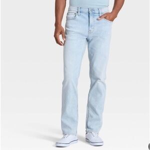 Goodfellow & Co Slum Straight Total Flex Light Indigo  Blue Jeans